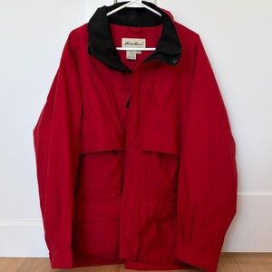 Eddie Bauer Red and Black Large Men's Raincoat